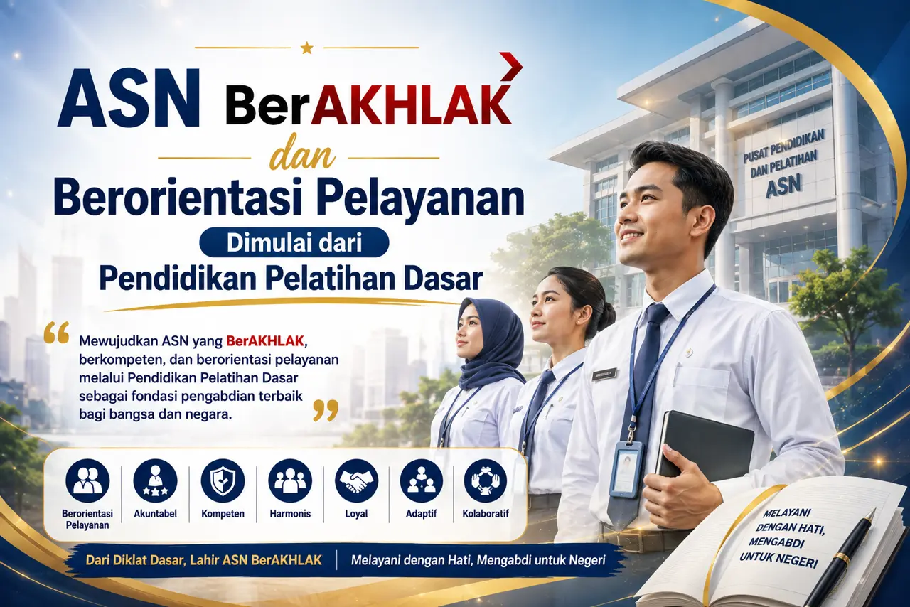 ASN BerAKHLAK dan Berorientasi Pelayanan Dimulai dari Pendidikan Pelatihan Dasar