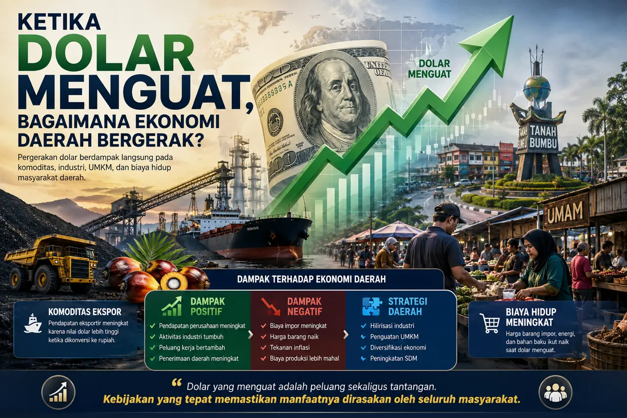 Ketika Dolar Menguat, Bagaimana Ekonomi Daerah Bergerak?