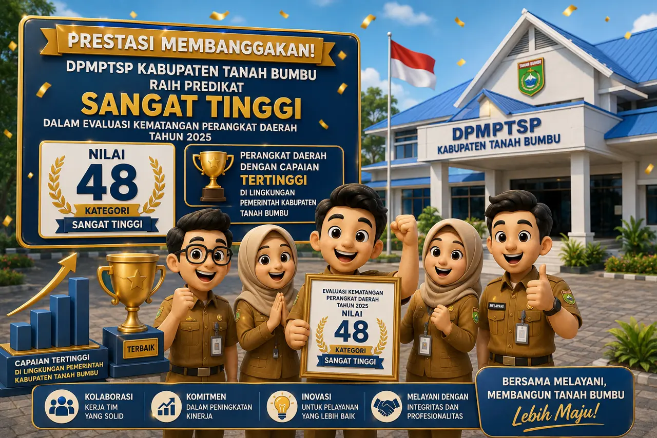 Berkelas! DPMPTSP Tanah Bumbu Raih Predikat 