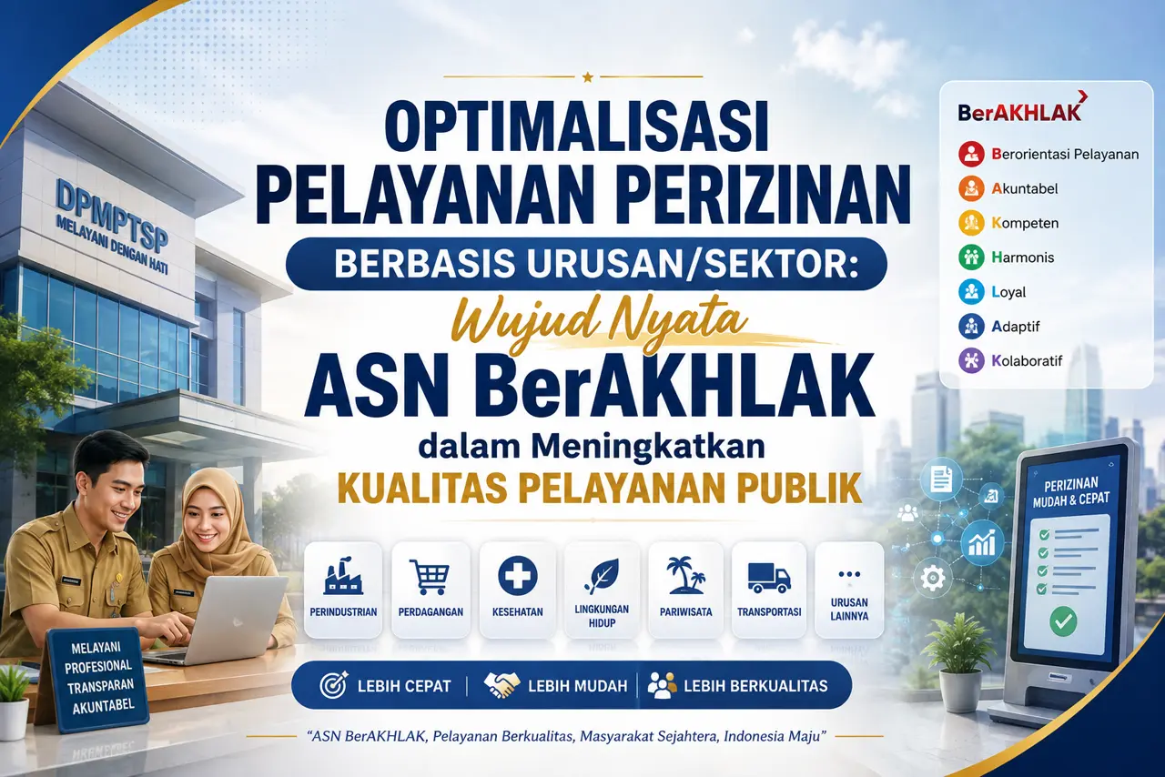 Optimalisasi Pelayanan Perizinan Berbasis Urusan/Sektor: Wujud Nyata ASN BerAKHLAK dalam Meningkatkan Kualitas Pelayanan Publik