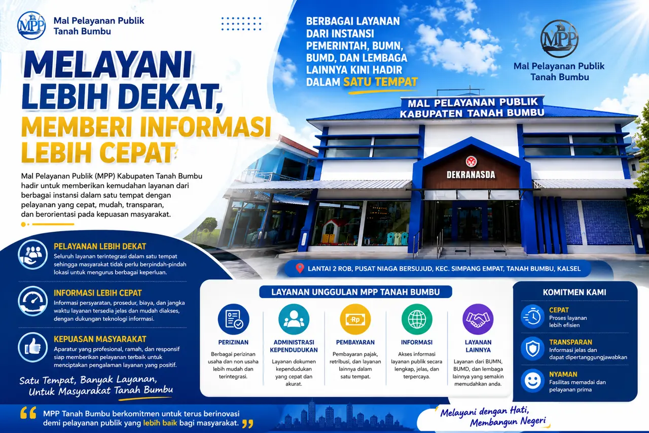 Melayani Lebih Dekat, Memberi Informasi Lebih Cepat  Peran Mal Pelayanan Publik Kabupaten Tanah Bumbu dalam Mewujudkan Pelayanan Prima bagi Masyarakat