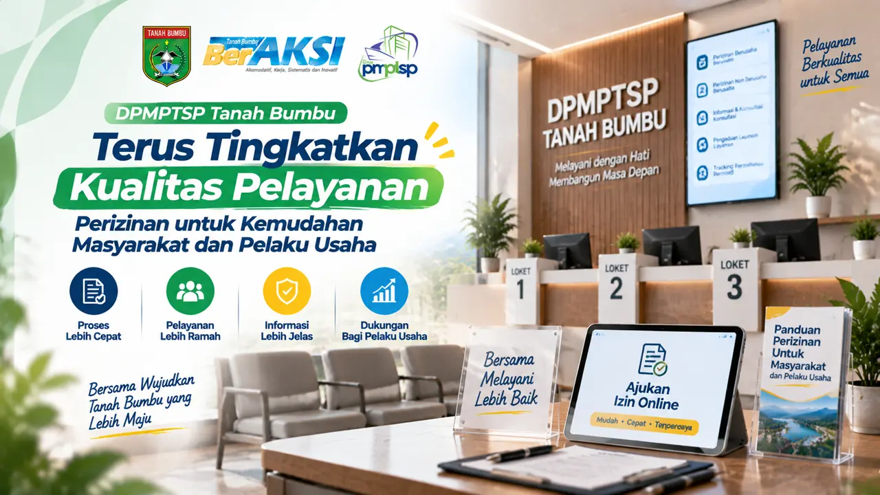 DPMPTSP Tanah Bumbu Terus Tingkatkan Kualitas Pelayanan Perizinan untuk Kemudahan Masyarakat dan Pelaku Usaha